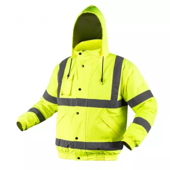 Blouson de travail bomber haute visibilité légèrement isolé NEO TOOLS, jaune fluo, taille S