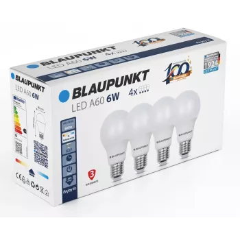 Lampe LED Blaupunkt E27 A60 600 lm 6 W 4000 K, lot de 4 (BLAUPUNKT-E27-6W-NW-4)