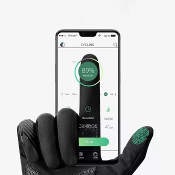 Gants de cyclisme à doigts longs ROCKBROS printemps/été/automne, taille L - noirs