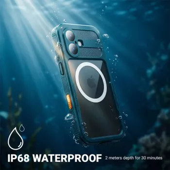 Crong Seal Cover étui étanche IP68 pour iPhone 17 Pro (noir)