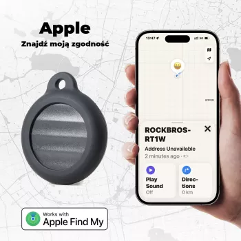 Traqueur Bluetooth ROCKBROS RT1W pour Apple Find My - noir