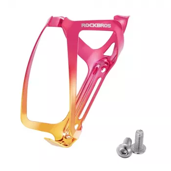 Porte-bidon de vélo en alliage d'aluminium ROCKBROS RKL02 - dégradé rouge-or