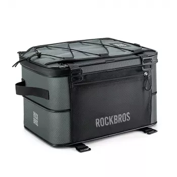 Sacoche de porte-bagages pliante Rockbros A30 ROAD TO SKY 15-30 L grise