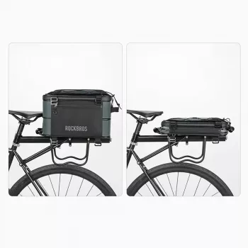 Sacoche de porte-bagages pliante Rockbros A30 ROAD TO SKY 15-30 L grise