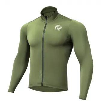 Veste thermique coupe-vent de cyclisme ROCKBROS ROAD TO SKY verte L