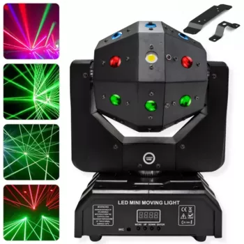 LIGHT4ME ATLAS projecteur mobile multi-effets 4-en-1 LED