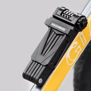 Antivol de vélo pliant à combinaison ROCKBROS LFCXR0085, noir