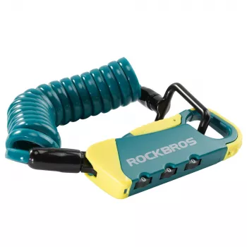 Antivol à câble à combinaison Rockbros RBK6N - turquoise, 1200 mm