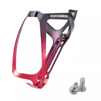 Porte-bidon de vélo en aluminium Rockbros RKL02 - Noir/Rouge