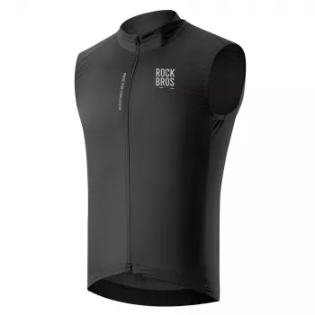 Gilet de cyclisme léger et respirant homme ROCKBROS ROAD TO SKY M noir