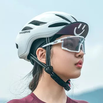 Lunettes de cyclisme photochromiques ROCKBROS SP258 ROAD TO SKY - blanches
