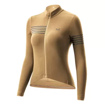 Maillot de cyclisme thermique à manches longues femme ROCKBROS YPW065 TVI jaune taille L