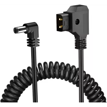 Newell D-Tap to DC 5.5x2.5mm Coiled Power Cable, 90cm, Black