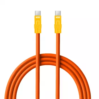 Câble Newell USB-C vers USB-C 100W, 2m, silicone, orange-jaune