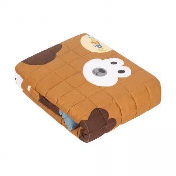 Couverture lestée REBEL PREMIUM pour enfants – couverture sensorielle en coton, 100x150 cm, 5 kg, motif lapin