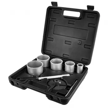 Ensemble de 8 scies trépans tungstène GRAPHITE 32-83 mm