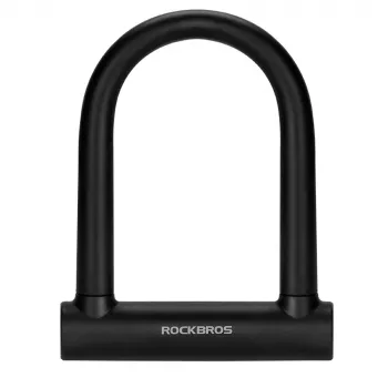 Antivol U Rockbros RKS610-BK - noir, acier trempé, anse 14 mm, sécurité 8/10, 2 clés, support de fixation