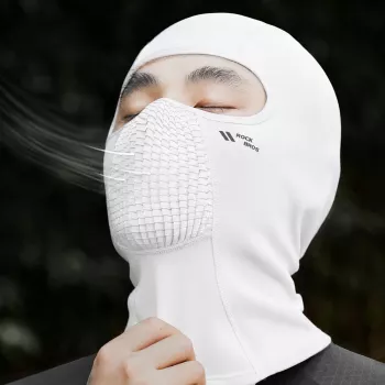 Cagoule de cyclisme en polaire ROCKBROS LF25699 – blanc | masque intégral thermique pour cyclisme hivernal, ski et moto