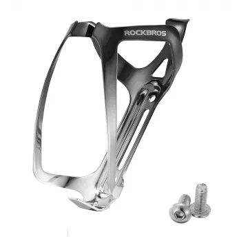 Porte-bidon vélo ROCKBROS RKL02 en alliage d'aluminium - Noir/Argent