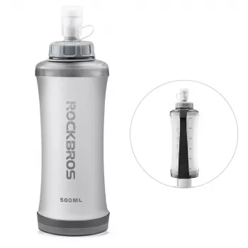 Gourde souple ROCKBROS 500 ml pour la course - Blanc