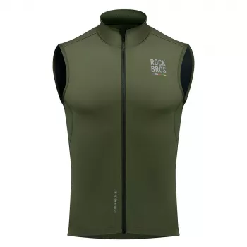 Gilet thermique coupe-vent pour cyclistes ROCKBROS ROAD TO SKY vert M