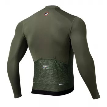 Maillot de cyclisme à manches longues pour homme ROCKBROS ROAD TO SKY vert taille S