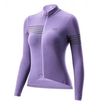 Maillot de cyclisme thermique à manches longues femme ROCKBROS YPW065 - violet, taille S