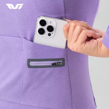 Maillot de cyclisme thermique à manches longues femme ROCKBROS YPW065 - violet, taille S