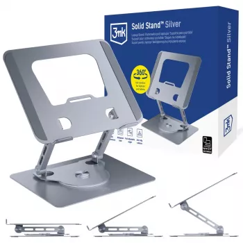 3mk Solid Stand - support universel argent pour téléphones et tablettes