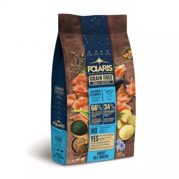 POLARIS Croquettes sans céréales pour chiens au saumon et à la dinde - 12kg