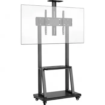 Support TV mobile MOZOS 1700 pour téléviseurs et moniteurs de 32 à 70 pouces, VESA jusqu'à 600x400, hauteur réglable, noir