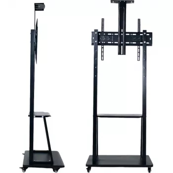 Support TV mobile MOZOS 1700 pour téléviseurs et moniteurs de 32 à 70 pouces, VESA jusqu'à 600x400, hauteur réglable, noir