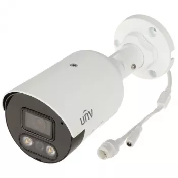 Caméra IP UNIVIEW IPC2124SB-ADF28KMC-I1 4MP avec dissuasion active, objectif fixe 2,8 mm, IP67, PoE