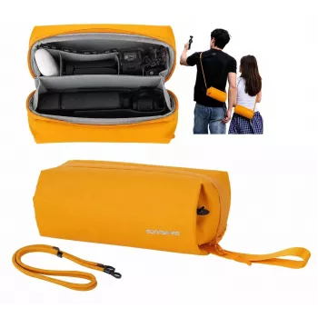 Étui organisateur Sunnylife B018-Y pour DJI Osmo Pocket 3 / Insta360 X5 / Go 3S, jaune
