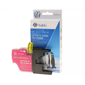 Cartouche d'encre compatible G&G Brother LC-1240M magenta