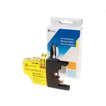 Cartouche d'encre compatible G&G Ninestar pour Brother LC-1240Y jaune