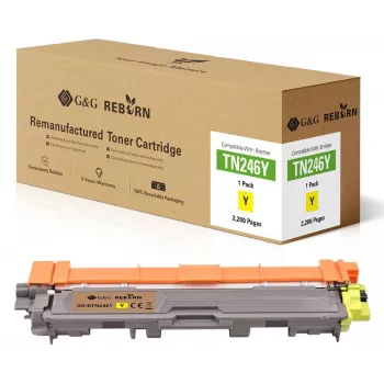 Toner Reborn G&G compatible avec Brother TN-246Y