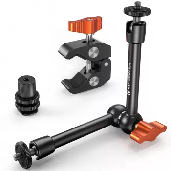 Kit de fixation KF Magic Arm Super Clamp avec filetages 1/4 pouce et 3/8 pouce, mâchoire 15-55 mm, griffe froide ISO