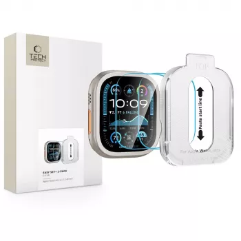 Protection d'écran Tech-Protect Easy Set+ pour Apple Watch Ultra 1/2/3 (49 mm), lot de 2
