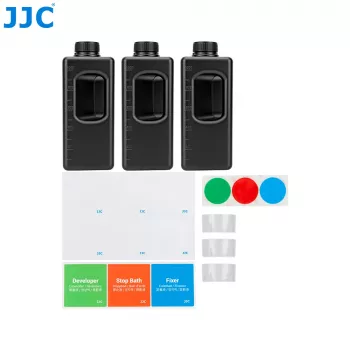 Lot de 3 flacons de stockage de produits chimiques HDPE 1 L JJC pour photographie en chambre noire