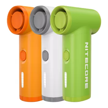 Ventilateur portable Nitecore NEF Nano blanc - rechargeable USB-C, 3 vitesses, batterie 2500 mAh