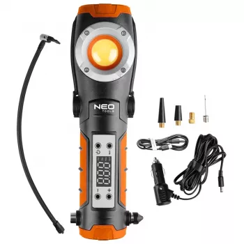 Lampe de travail rechargeable NEO TOOLS 800 lm avec compresseur d'air intégré