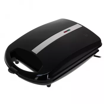 Appareil à sandwichs Adler AD 3078 pour 4 sandwichs, 1800 W, plaques antiadhésives, rangement vertical, 2 voyants lumineux, noir (AD 3078)