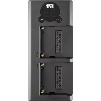 Chargeur double voie Newell DL-USB-C pour batteries NP-F550/770/970 (NL2120)