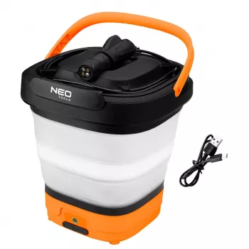 Nettoyeur haute pression sans fil NEO TOOLS 12V 5 bar avec seau pliable et charge USB-C