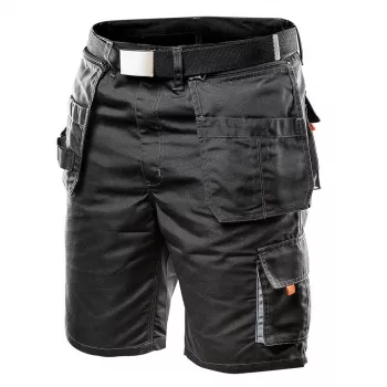 Short de travail HD NEO TOOLS avec poches amovibles, taille LD/54, ébène