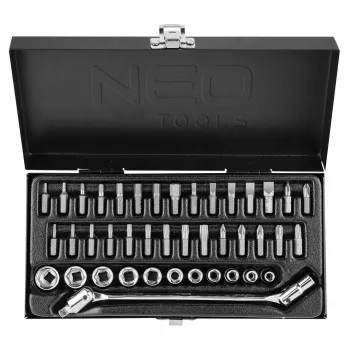 Jeu de clés à douilles NEO TOOLS 1/4, 41 pièces