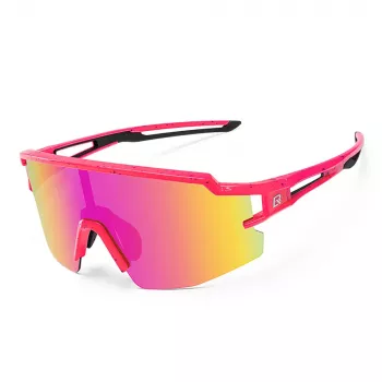 ROCKBROS lunettes de cyclisme enfant polarisées avec protection UV400, rose