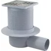Grille de caniveau ponctuel DEANTE KOS_001C en acier inoxydable 150x150 mm, DN 50/70/100, classe de charge K3