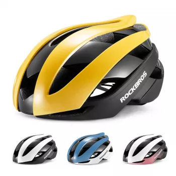 ROCKBROS Road Cycling Helmet 10110004005 Size L - Yellow/Black